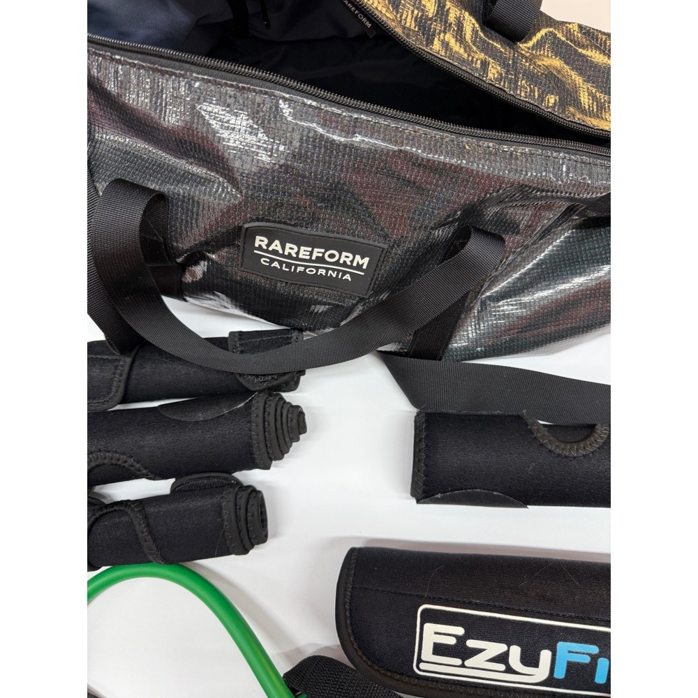 Rareform California Duffel Bag Gym Set Crux Gear Jump Rope Resistance Band Black